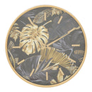 Orologio da Muro Palm Ø40x6 cm in Ferro MDF e Vetro Oro e Nero-1
