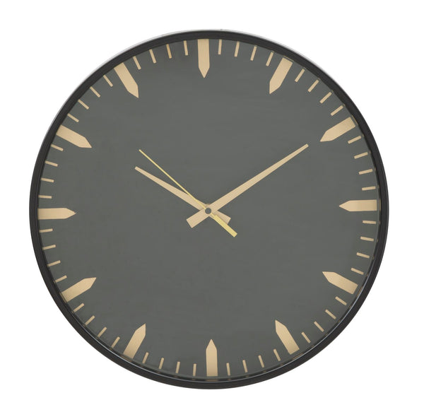 online Glam Elegant Ø40x6 cm Horloge Murale en Fer MDF et Verre Doré et Noir