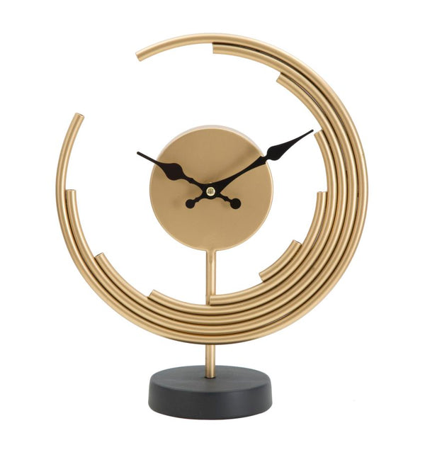 Horloge de table Moon 25x10x30 cm en fer doré et noir acquista