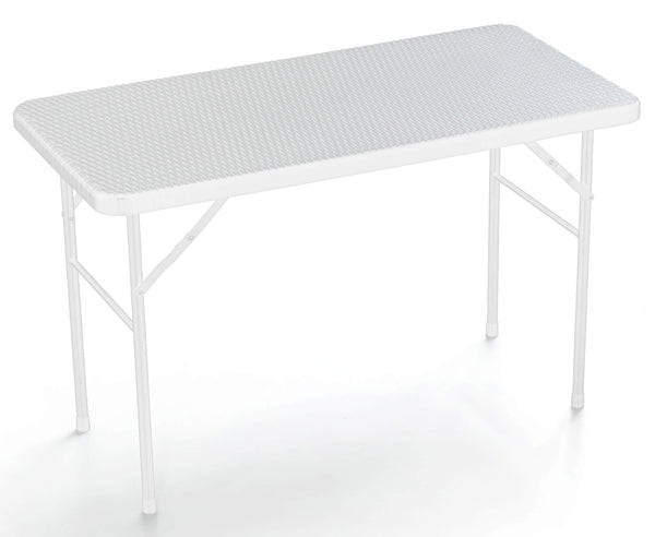 Table de jardin pliante 122x60x72 cm en fer blanc Taddei Plastik online