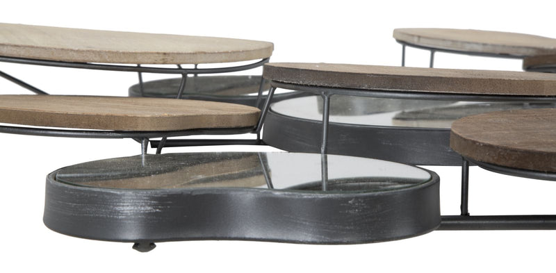 Specchio Quoxy 118x11x82,5 cm Lengo Ferro e Specchio Marrone-7