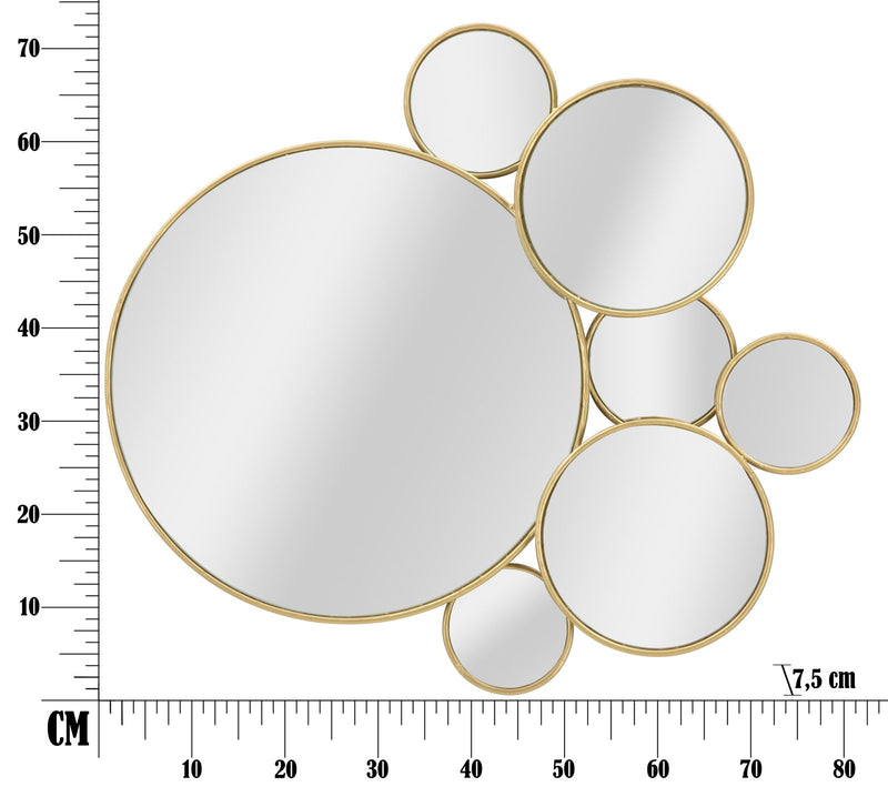 Specchio Glam Color 81x7,5x73 cm in Ferro Oro-10