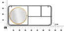 Specchio Circle con Mensole Industry 74,5x12x35 cm in Ferro-6
