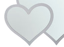 Specchio Glam Bianco Double Heart 65x2x50 Misura Interna 60x45 cm in Ferro e MDF Bianco-2
