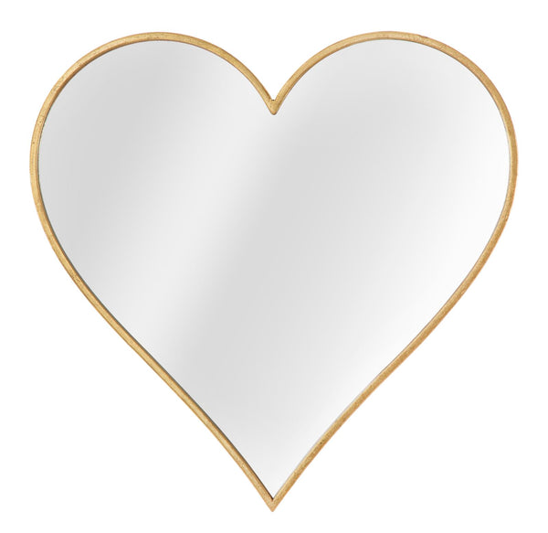acquista Miroir Glam Heart 55,5x2x54,5 cm en miroir de fer et MDF doré