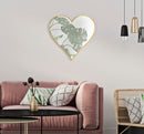 Specchio Glam Heart 55,5x2x54,5 cm in Ferro Specchio e MDF Oro-5