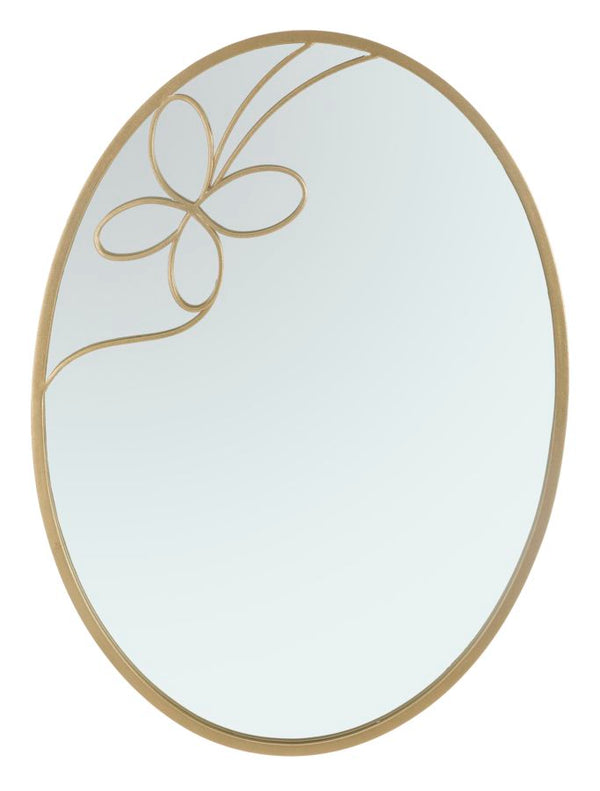 sconto Miroir Butterfly Line Gold 66x3x90 cm en MDF Fer et Or