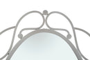 Specchio Oval Argento 60x2,5x110 cm in Ferro e MDF Argento-2