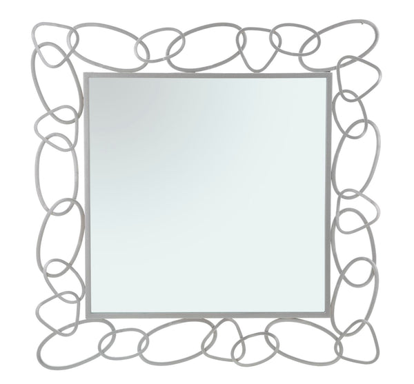 acquista Miroir Silver Chain 84x2x84 cm en MDF Fer et Argent