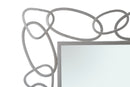 Specchio Chain Argento 84x2x84 cm in Ferro e MDF Argento-2