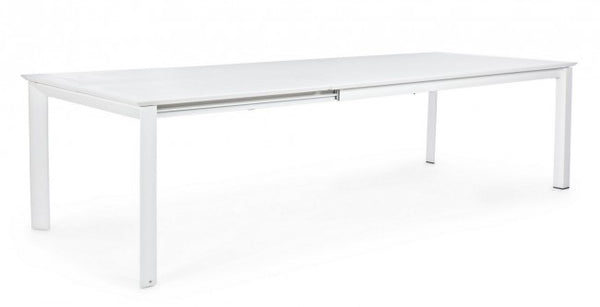 online Konnor Table Extensible 200-300x110 cm Blanc en Aluminium