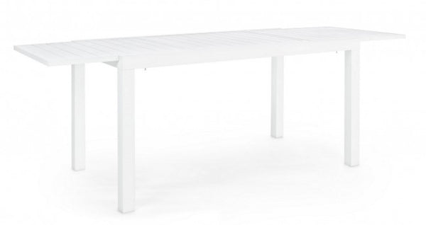 Table Extensible Hilde 140-210x77 cm Blanc en Aluminium prezzo