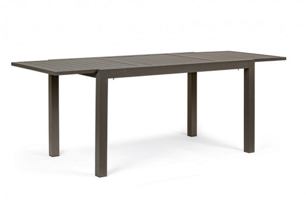 sconto Table Extensible Hilde 140-210x77 cm Café en Aluminium