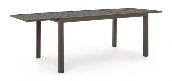 sconto Table Extensible Hilde 160-240x90 cm Café en Aluminium