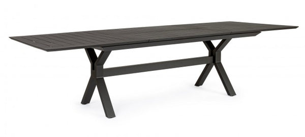 sconto Table Extensible Kenyon 200-300x110 cm Anthracite en Aluminium