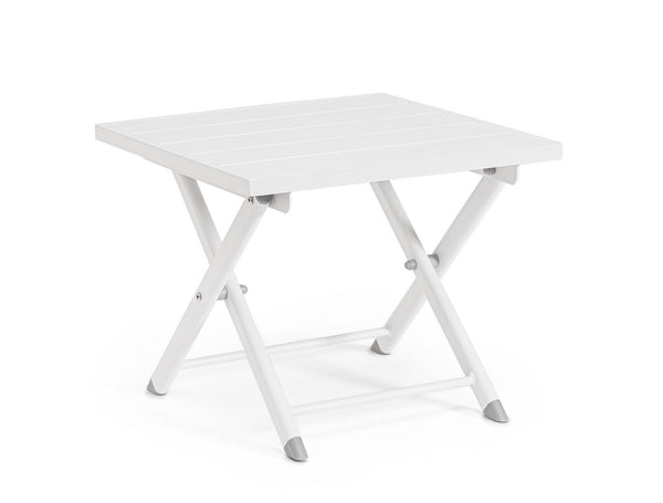 Tavolino da Salotto 44x43x36 cm in Alluminio Taylor Bianco acquista