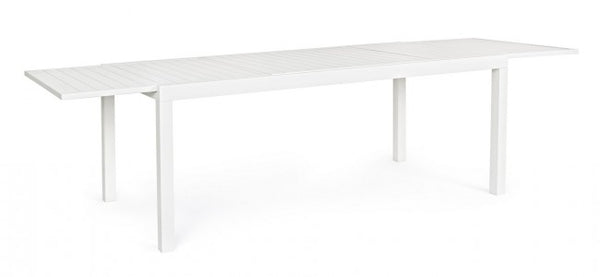 sconto Table Extensible Hilde 200-300x100 cm Blanc en Aluminium