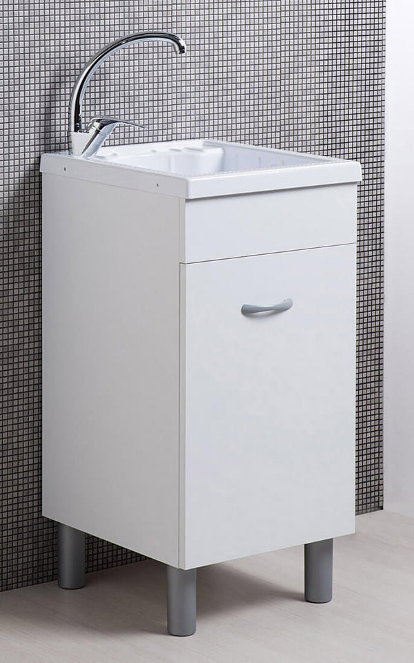 Meuble pour lavabo en ABS 45x50x88 cm 1 Porte Ambrosini Oceano Blanc Mat acquista