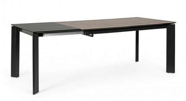 Table Extensible Briva Gris-Noir 160-220x90 cm en Acier online