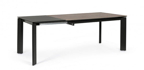 Table Extensible Briva Gris-Noir 140-200x90 cm en Acier prezzo