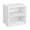 Cube avec étagère composite en bois blanc
