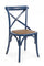 Chaise en bois bleu croix
