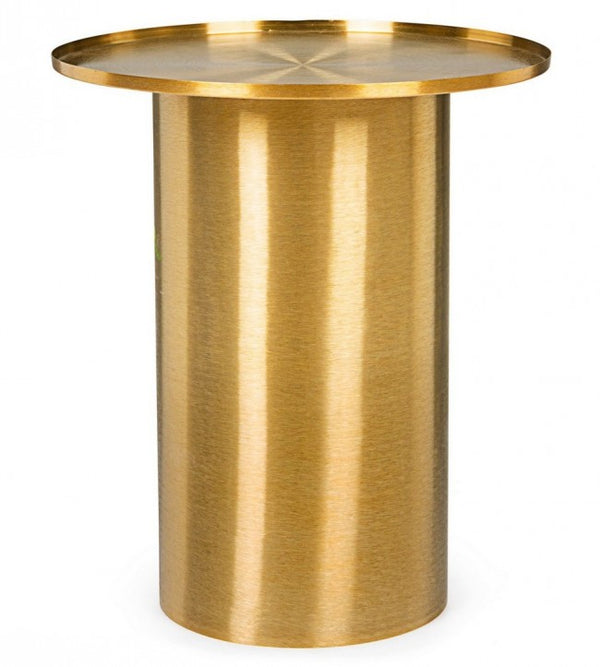 Table basse ronde en métal doré D51 Kalpita sconto