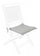 Coussin d'assise carré en tissu gris tourterelle Poly180 pour l'extérieur