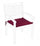 Coussin Poly180 Bordeaux pour fauteuil d'extérieur en tissu