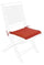 Coussin de siège carré rouge orange Poly180 en tissu pour extérieur