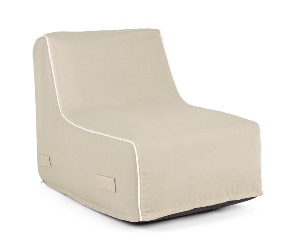 prezzo Poltrona Pouf Chaise Lounge Gonfiabile 90x60x70 cm in Poliestere Rihanna Beige