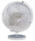 Globe Blanc Ø25x34 cm en Fer et Plastique Blanc et Argent