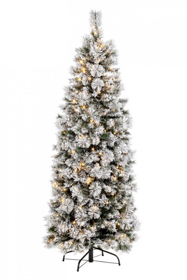 Sapin de Noël artificiel recouvert de neige 180 cm 539 branches avec 210 LED vertes acquista