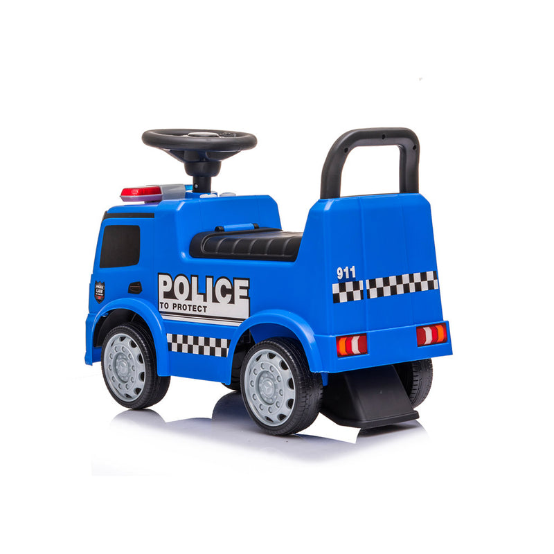 Camion della Polizia Cavalcabile 62,5x28,5x45 cm per Bambini Police Mercedes Blu-3