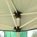 Tendostruttura Impermeabile Pieghevole 3x3m con Pannelli Laterali in Acciaio Verde -9