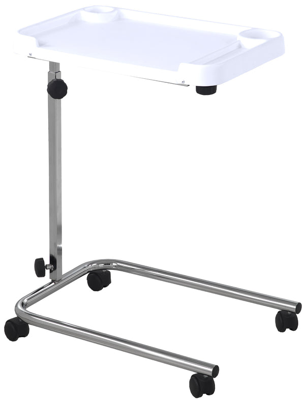 Plateau de lit à roulettes en acier Nasti blanc sconto