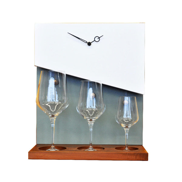 Horloge Murale avec Gobelets et Support 32x38x15 cm Pirondini Italia Terracing Blanc online