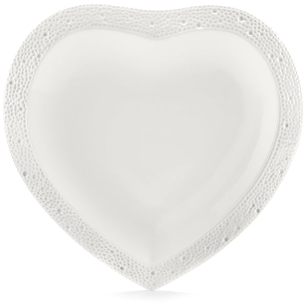 Assiette Coeur 27x27 cm en Porcelaine Blanche Kaleidos Cupido online