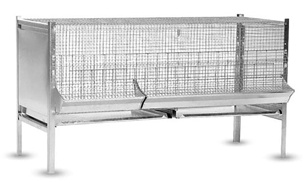 Cage pour Poulets Antisouris en Tôle et Grillage Galvanisé 143x80x74 cm Rocila sconto
