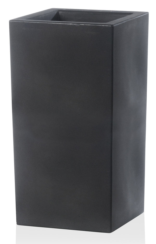 online Vase 40x40x80cm en Tulli Schio High Cubo Résine Essential 80 Anthracite