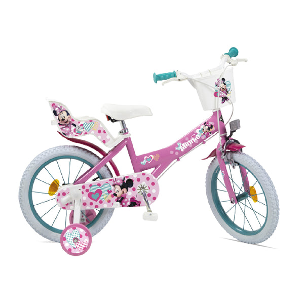 Vélo pour fille 14'' avec freins à étrier avec licence Disney Minnie sconto