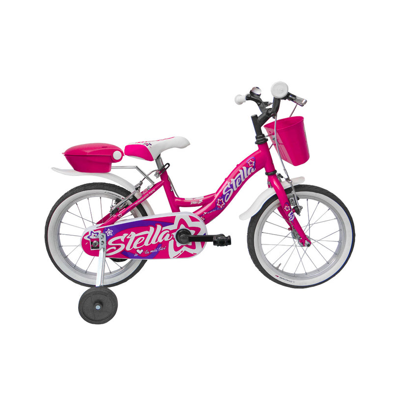 Bicicletta per Bambina 16” 2 Freni Bimba Stella Ciclamino-1