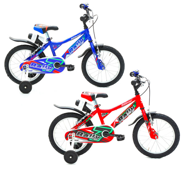 Bicicletta per Bambino 16” 2 Freni Bimbo Rally Blu o Rosso acquista