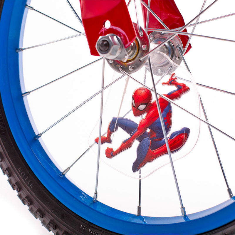 Bicicletta per Bambino 16” 2 Freni con Licenza Marvel Spiderman Blu-4