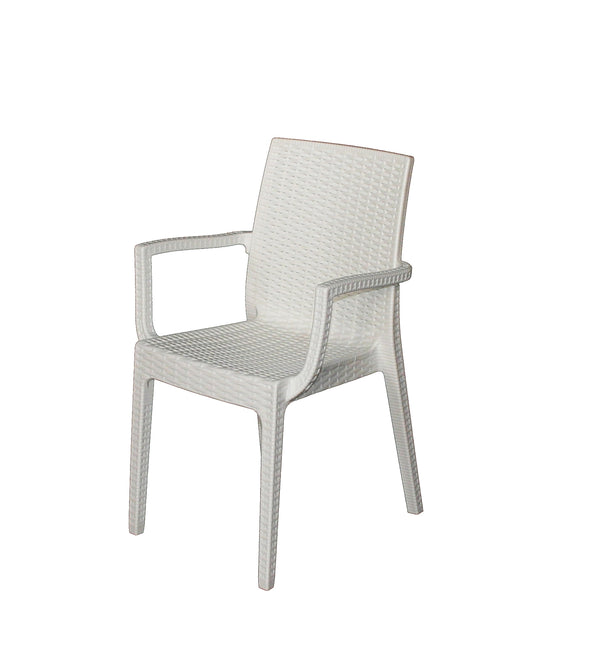 prezzo Chaise de jardin 55x54x85 cm en résine blanche