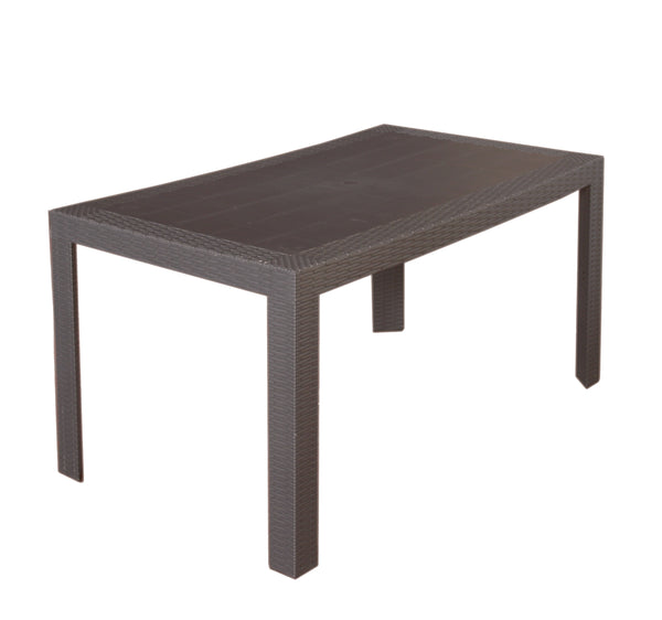prezzo Table de jardin 140x80x72 cm en polypropylène marron
