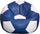 Pouf Pouf Ø100 cm en Faux Cuir Baselli Ballon de Football Bleu et Blanc