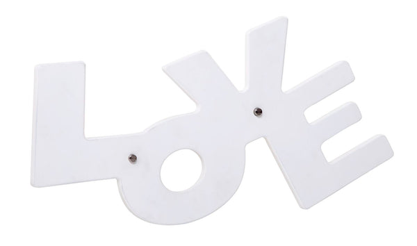 Suspension murale "Love" 62x7x31 cm MDF blanc sconto