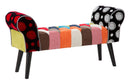 Panca Imperial 102x31x54 cm in Legno Schiuma e Poliestere Multicolor-1
