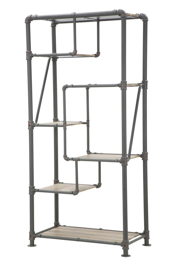 Libreria Manhattan Big 93x47x190 cm MDF e in Ferro-2